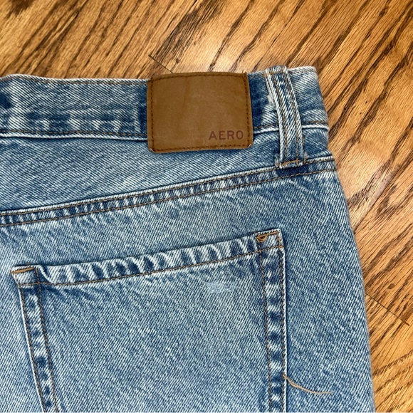 Aeropostal | Vintage High Rise Shorty Cherry Floral Cut Off Shorts Denim Size 14 - Picture 7 of 9